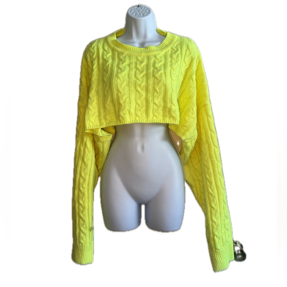 Fashion Nova Vibrant Yellow Cropped Sweater